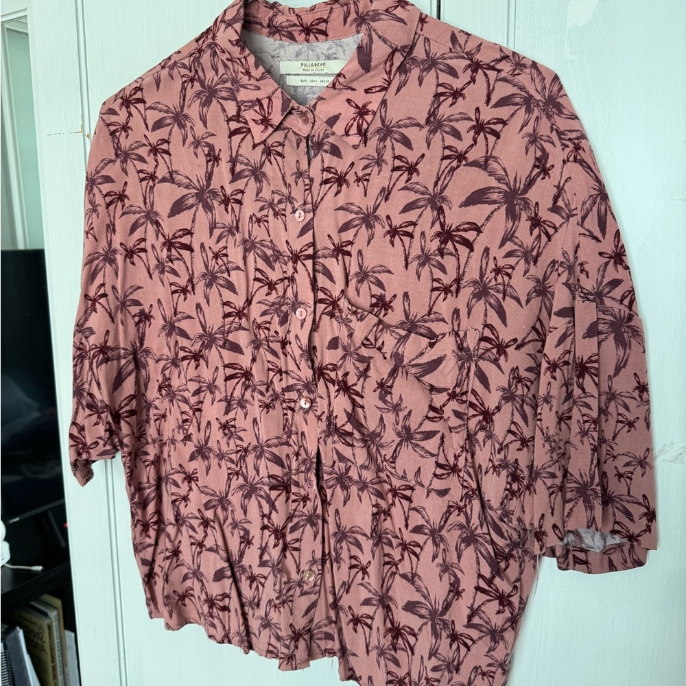 Pull&Bear Pink Floral Shirt